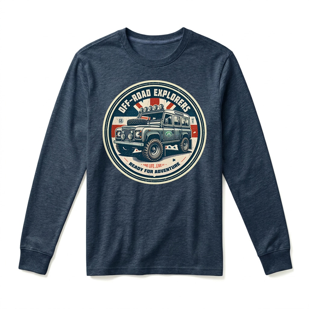 T-shirt Manches Longues Land Rover Defender 110 - Navy T-shirt Manches Longues Land Rover Defender 110 - Navy