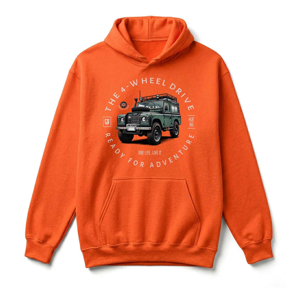 Sweatshirt à capuche Land Rover Series - Orange Sweatshirt à capuche Land Rover Series - Orange