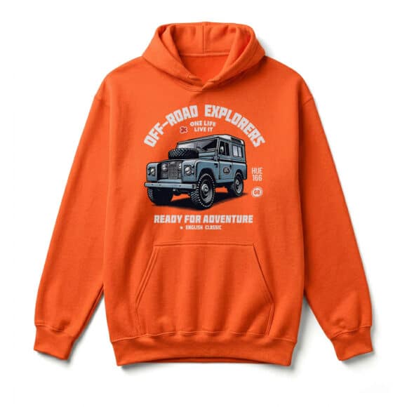 Sweatshirt à capuche Land Rover Series - Orange