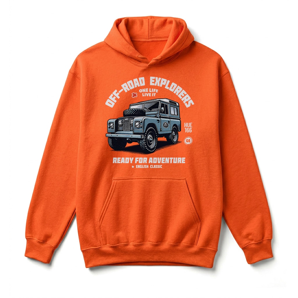 Sweatshirt à capuche Land Rover Series - Orange Sweatshirt à capuche Land Rover Series - Orange
