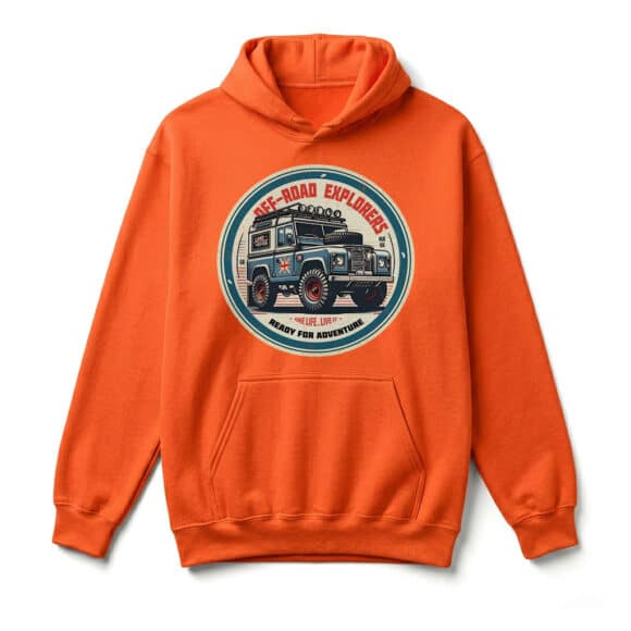 Sweatshirt à capuche Land Rover Series - Orange