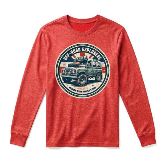 T-shirt Manches Longues Land Rover Defender 110 - Red