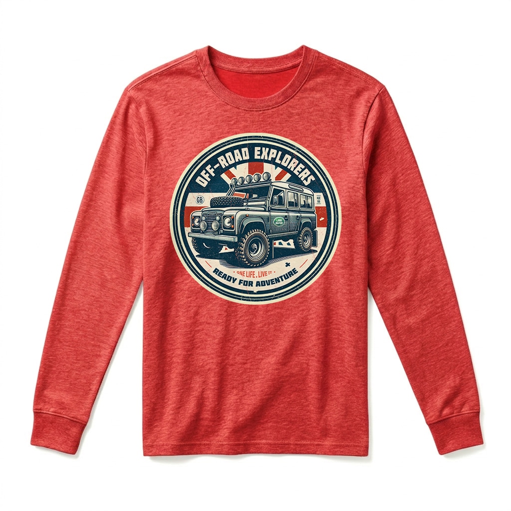 T-shirt Manches Longues Land Rover Defender 110 - Red T-shirt Manches Longues Land Rover Defender 110 - Red