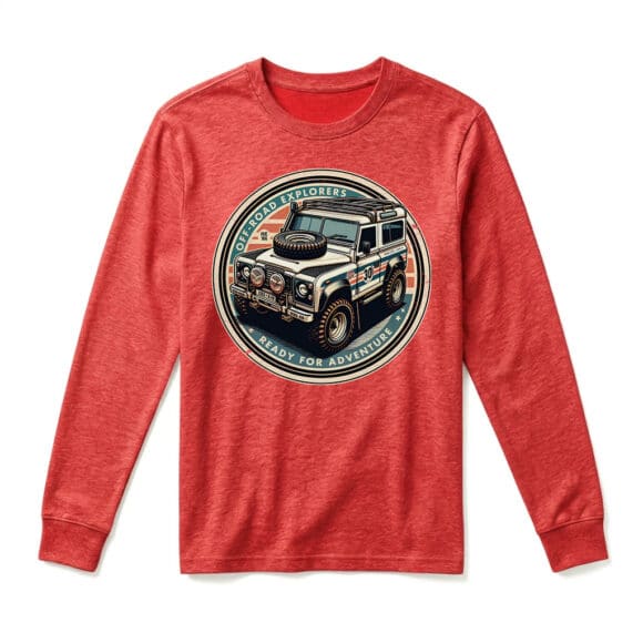T-shirt Manches Longues Land Rover Defender 90 - Red