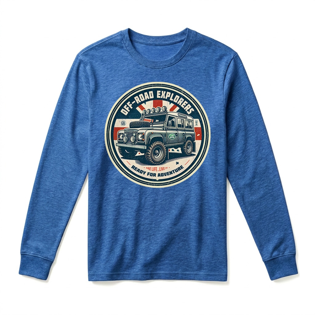 T-shirt Manches Longues Land Rover Defender 110 - Royal T-shirt Manches Longues Land Rover Defender 110 - Royal