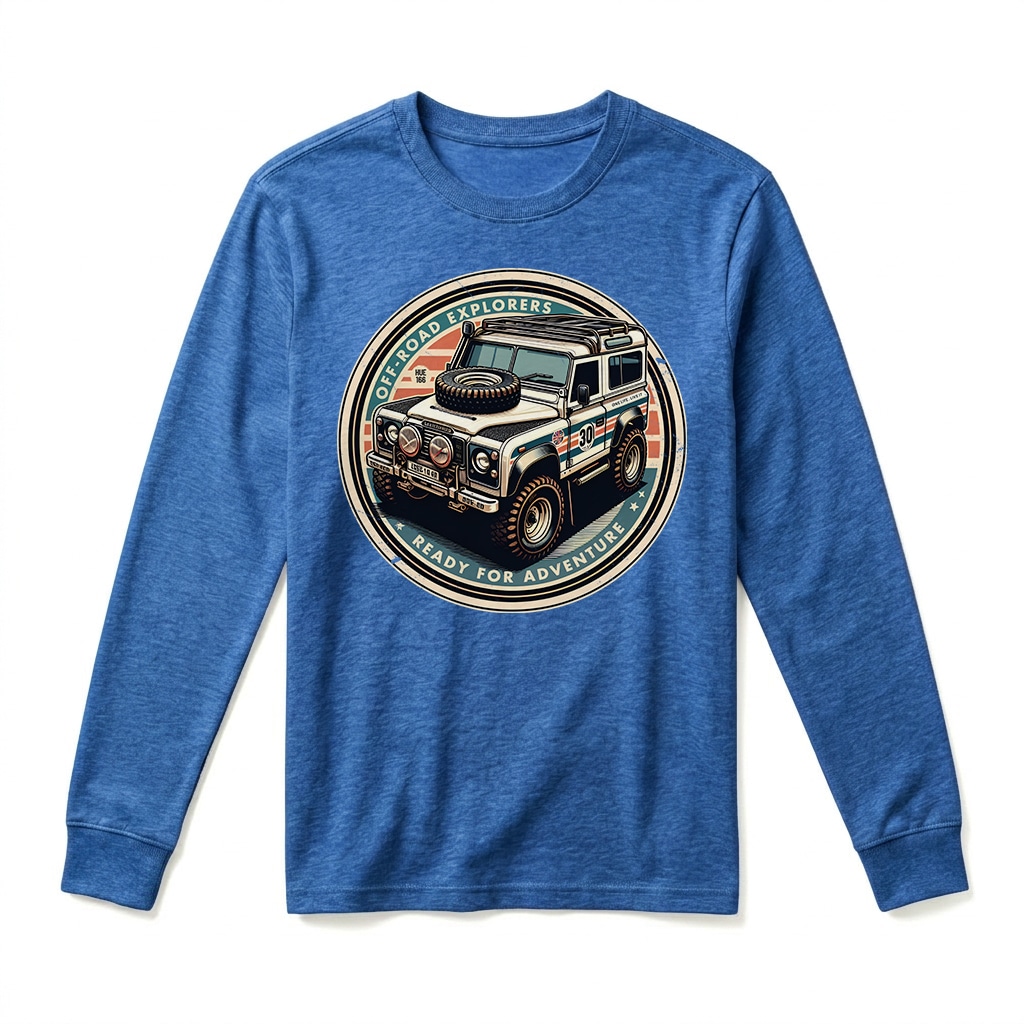 T-shirt Manches Longues Land Rover Defender 90 - Royal T-shirt Manches Longues Land Rover Defender 90 - Royal