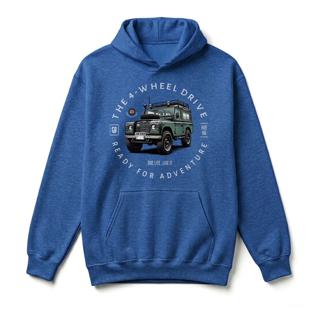 Sweatshirt à capuche Land Rover Series - Royal Sweatshirt à capuche Land Rover Series - Royal