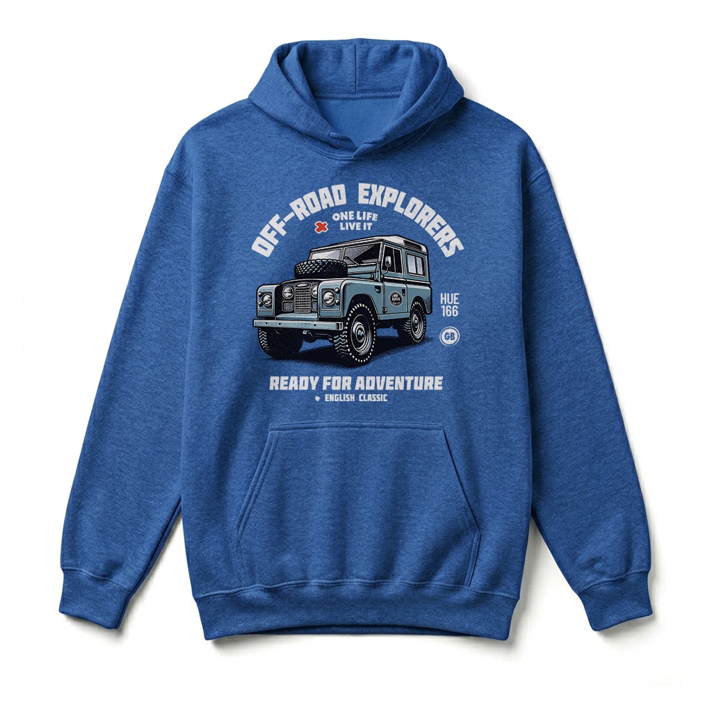 Sweatshirt à capuche Land Rover Series - Royal Sweatshirt à capuche Land Rover Series - Royal