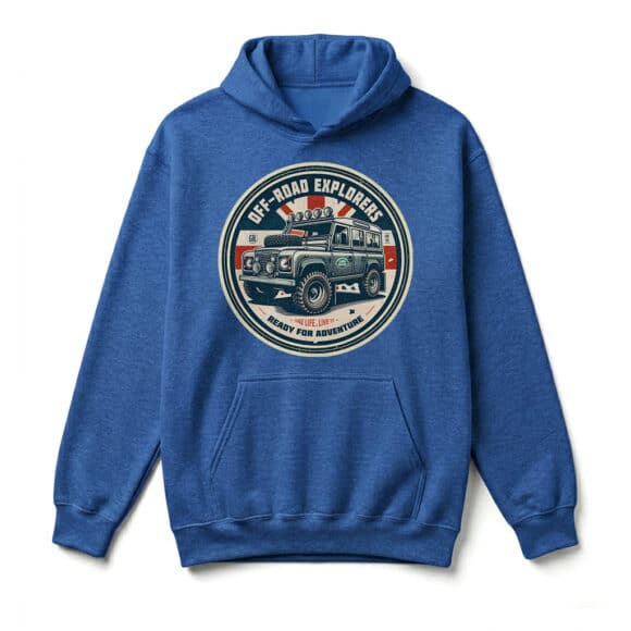 Sweatshirt à capuche Land Rover Defender 110 - Royal