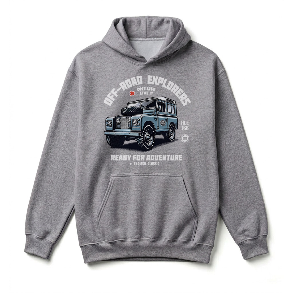 Sweatshirt à capuche Land Rover Series - Sport Grey Sweatshirt à capuche Land Rover Series - Sport Grey