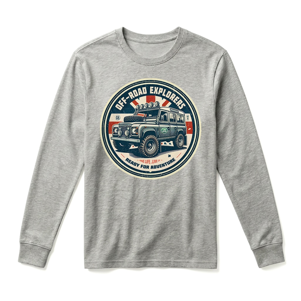 T-shirt Manches Longues Land Rover Defender 110 - Sport Grey T-shirt Manches Longues Land Rover Defender 110 - Sport Grey