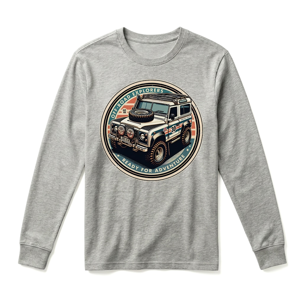 T-shirt Manches Longues Land Rover Defender 90 - Sport Grey T-shirt Manches Longues Land Rover Defender 90 - Sport Grey