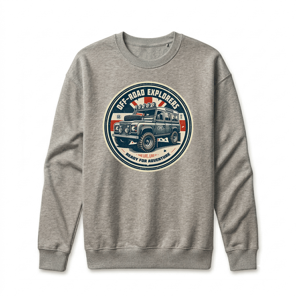 Sweatshirt Land Rover Defender 110 - Carbon-Grey Sweatshirt Land Rover Defender 110 - Carbon-Grey