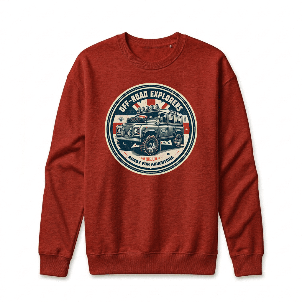 Sweatshirt Land Rover Defender 110 - Cardinal Sweatshirt Land Rover Defender 110 - Cardinal