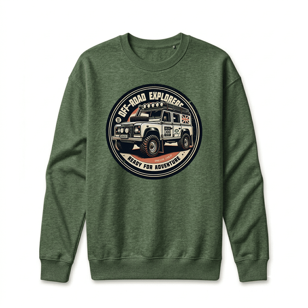 Sweatshirt Land Rover Defender 110 - Forest Green Sweatshirt Land Rover Defender 110 - Forest Green