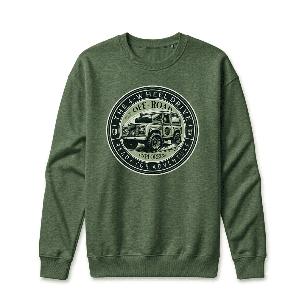 Sweatshirt Land Rover Defender 90 - Forest Green Sweatshirt Land Rover Defender 90 - Forest Green
