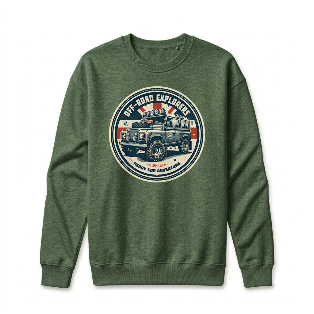 Sweatshirt Land Rover Defender 110 - Forest-Green Sweatshirt Land Rover Defender 110 - Forest-Green