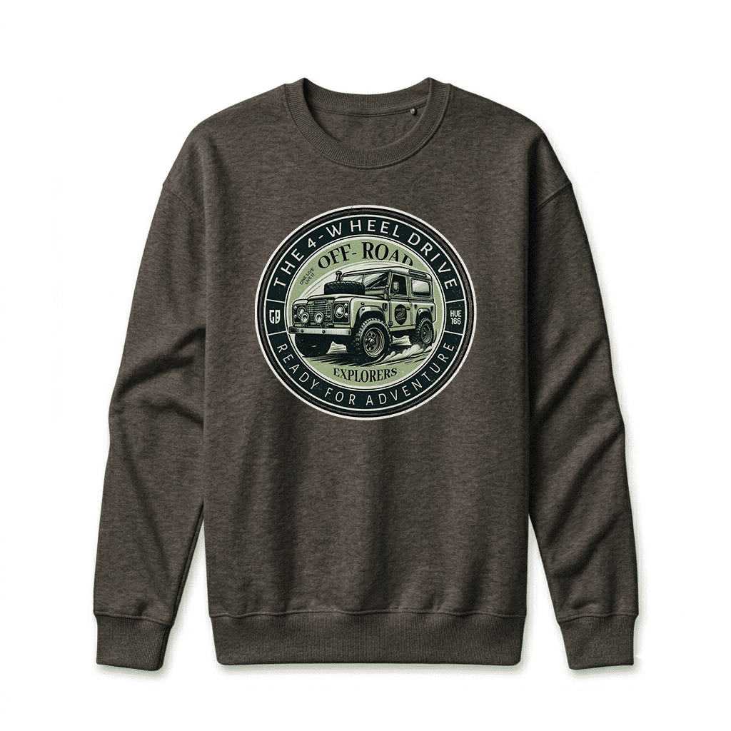 Sweatshirt Land Rover Defender 90 - Vintage Black Sweatshirt Land Rover Defender 90 - Vintage Black