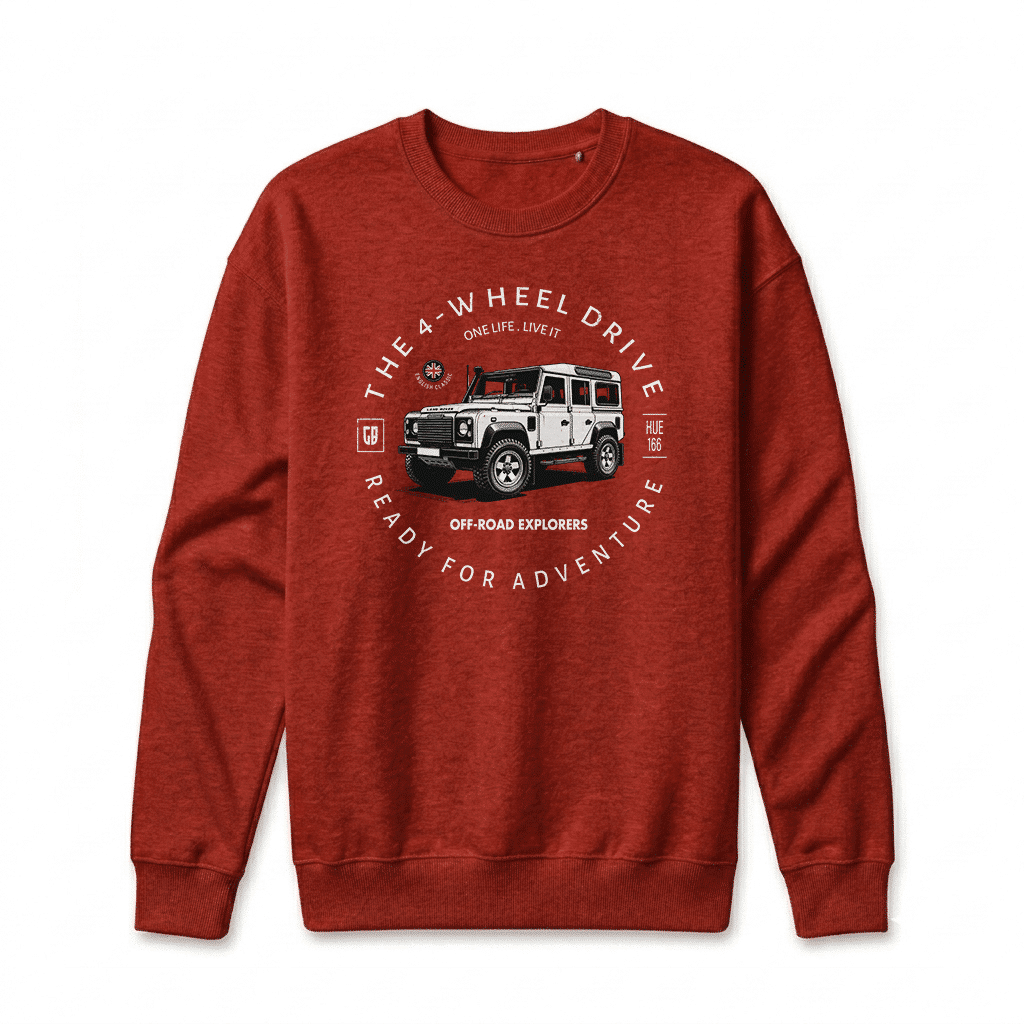 Sweatshirt Land Rover Defender 110 - Cardinal Sweatshirt Land Rover Defender 110 - Cardinal
