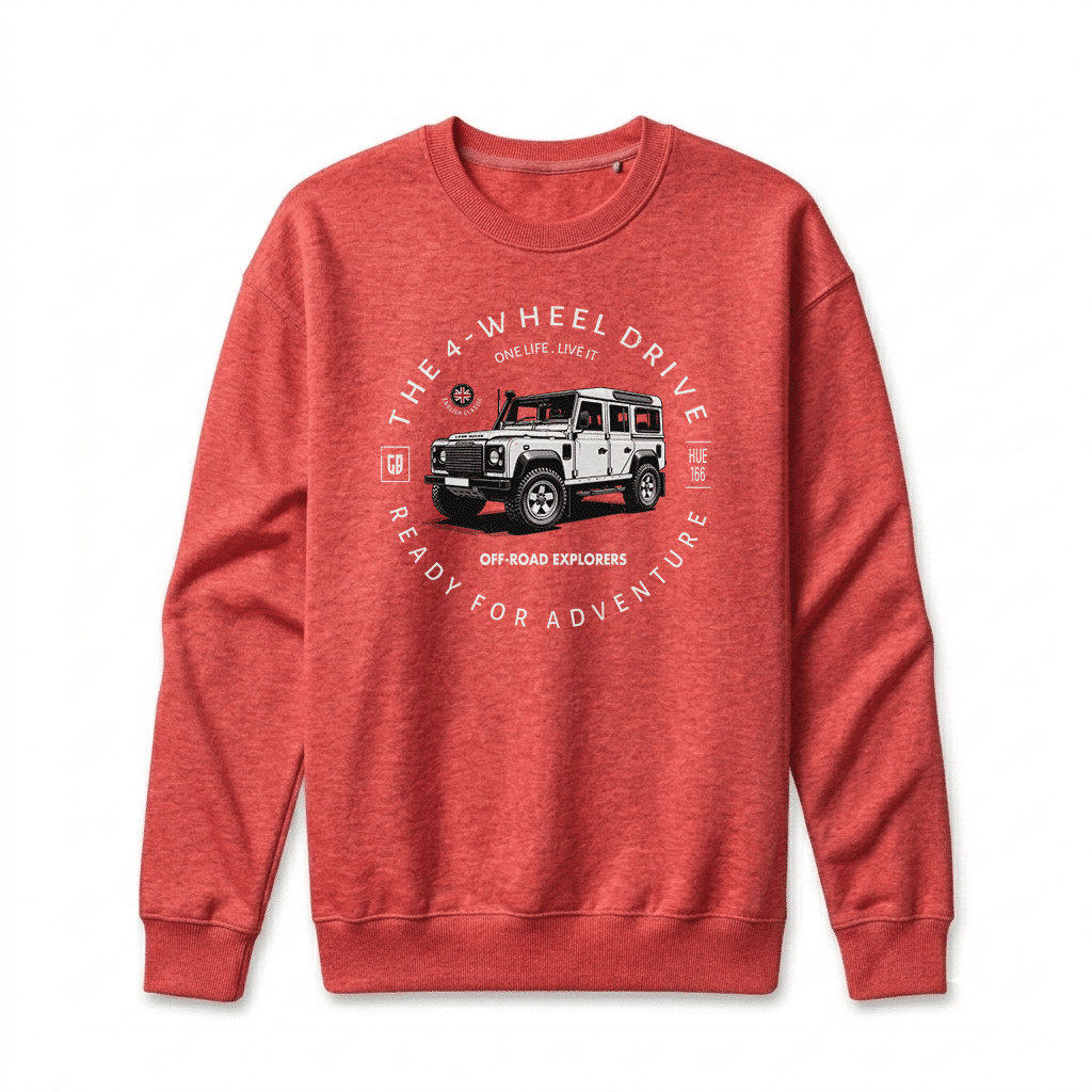 Sweatshirt Land Rover Defender 110 - Team Red Sweatshirt Land Rover Defender 110 - Team Red