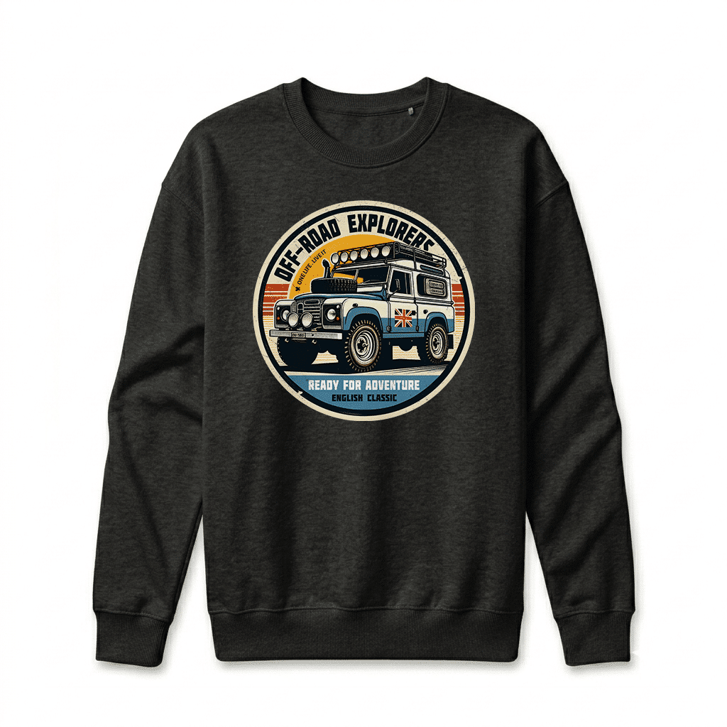 Sweatshirt Land Rover Defender 90 - Black Sweatshirt Land Rover Defender 90 - Black