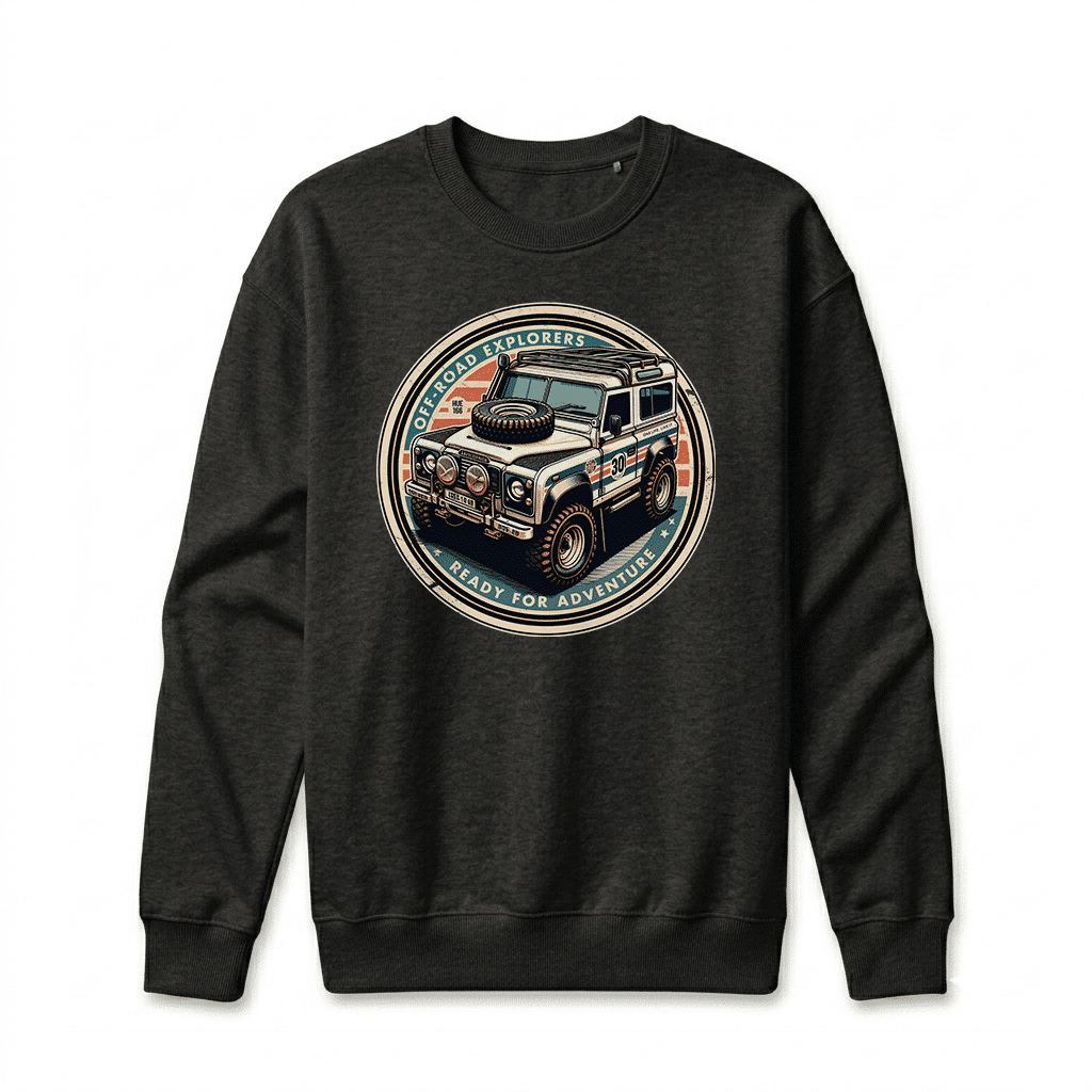 Sweatshirt Land Rover Defender 90 - Black Sweatshirt Land Rover Defender 90 - Black