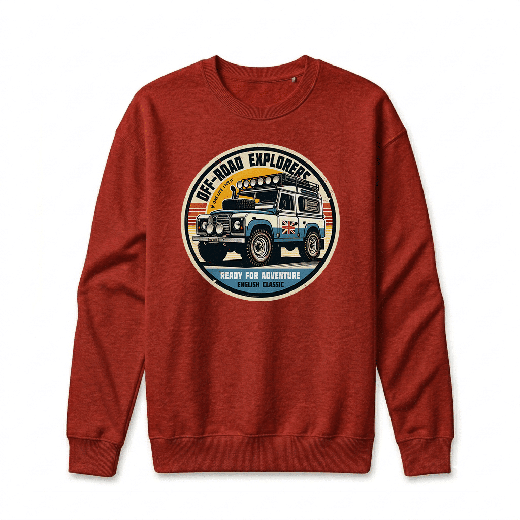Sweatshirt Land Rover Defender 90 - Cardinal Sweatshirt Land Rover Defender 90 - Cardinal