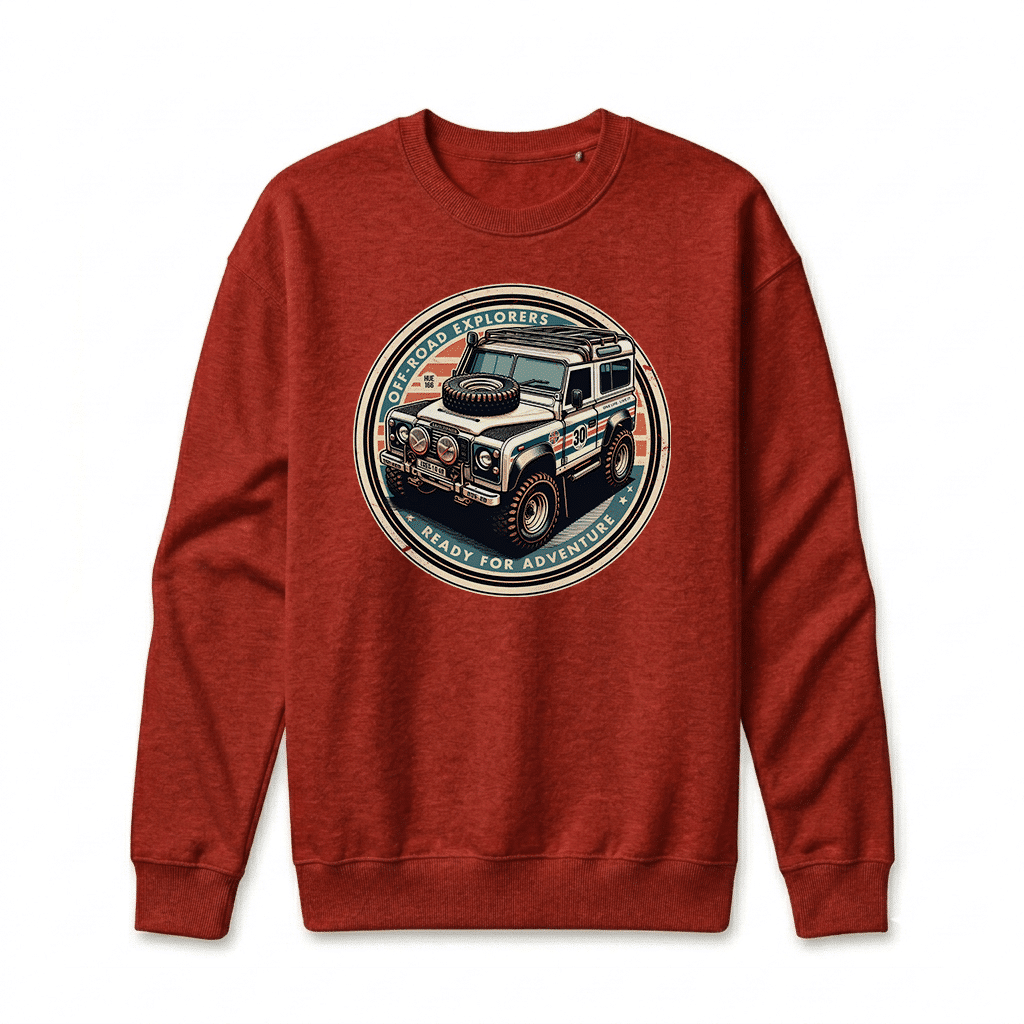 Sweatshirt Land Rover Defender 90 - Cardinal Sweatshirt Land Rover Defender 90 - Cardinal