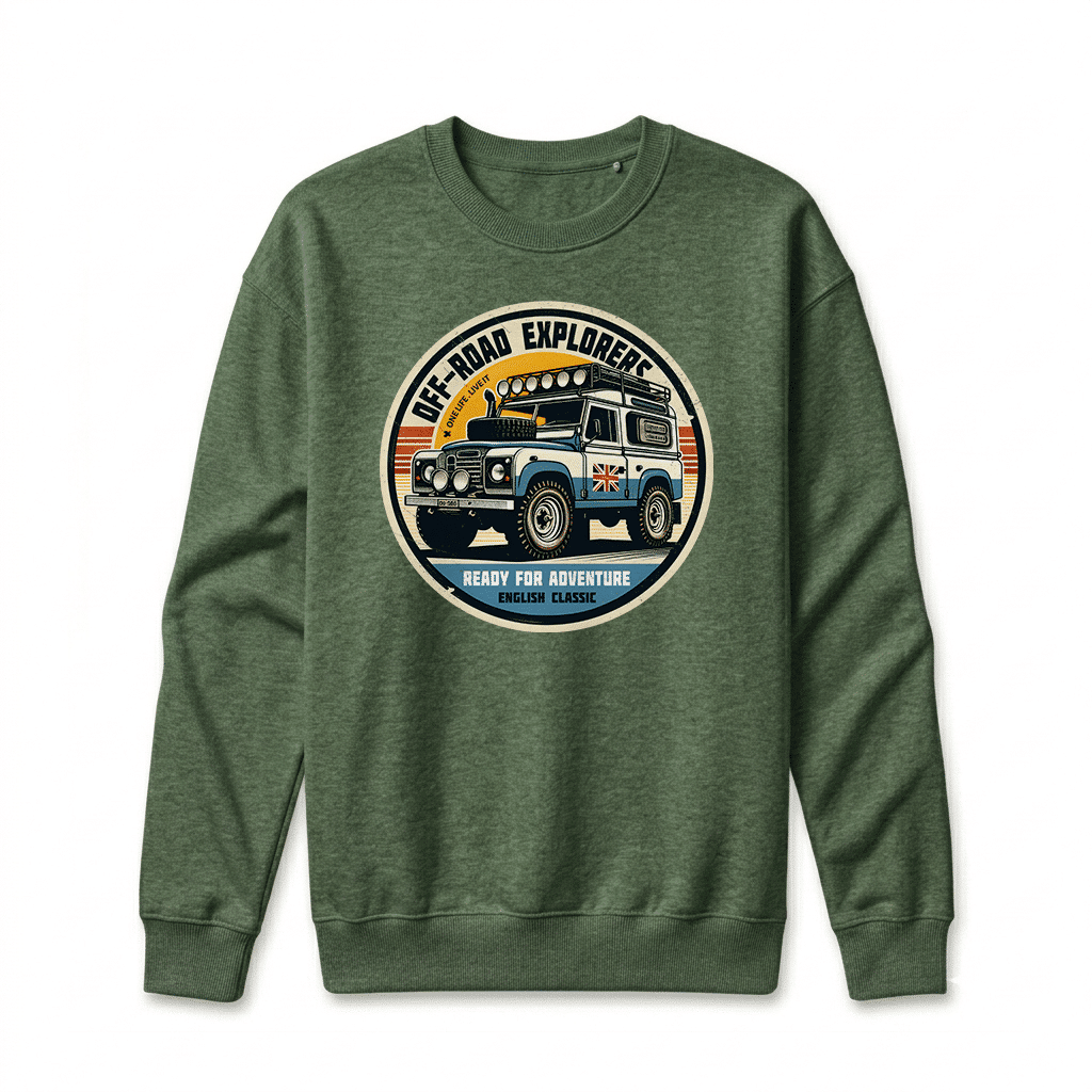 Sweatshirt Land Rover Defender 90 - Forest Green Sweatshirt Land Rover Defender 90 - Forest Green