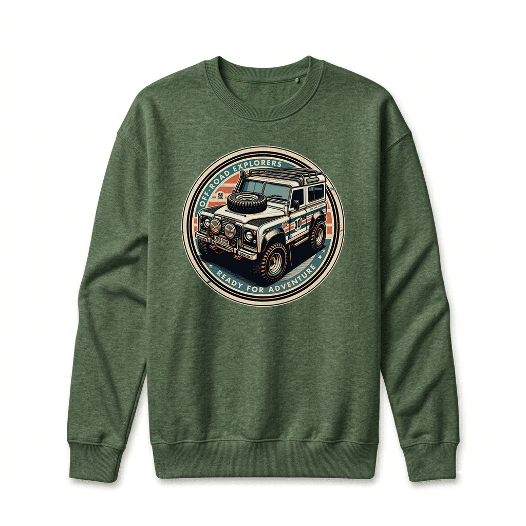 Sweatshirt Land Rover Defender 90 - Forest-Green Sweatshirt Land Rover Defender 90 - Forest-Green