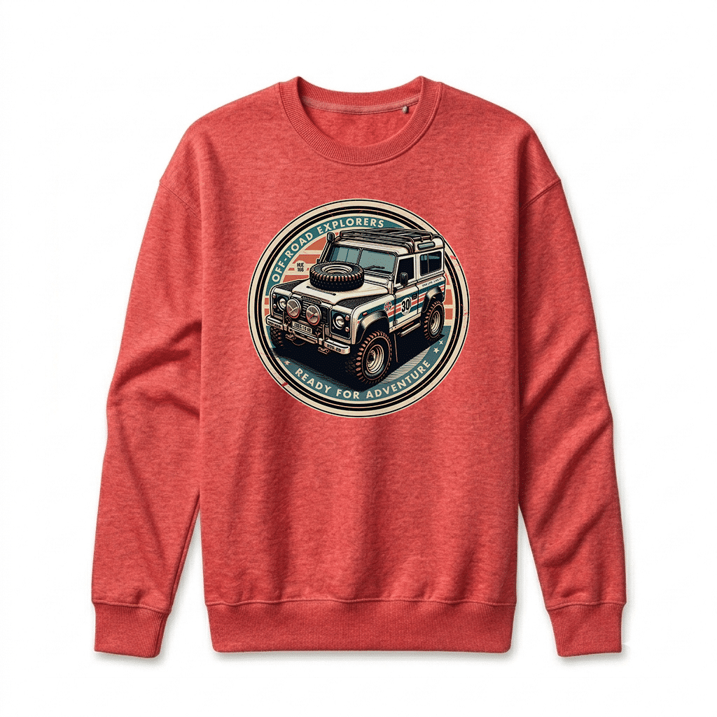 Sweatshirt Land Rover Defender 90 - Team Red Sweatshirt Land Rover Defender 90 - Team Red