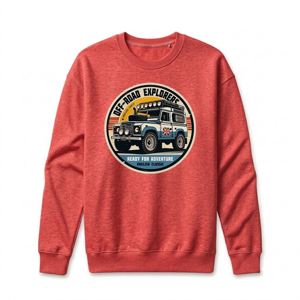 Sweatshirt Land Rover Defender 90 - Team Red Sweatshirt Land Rover Defender 90 - Team Red
