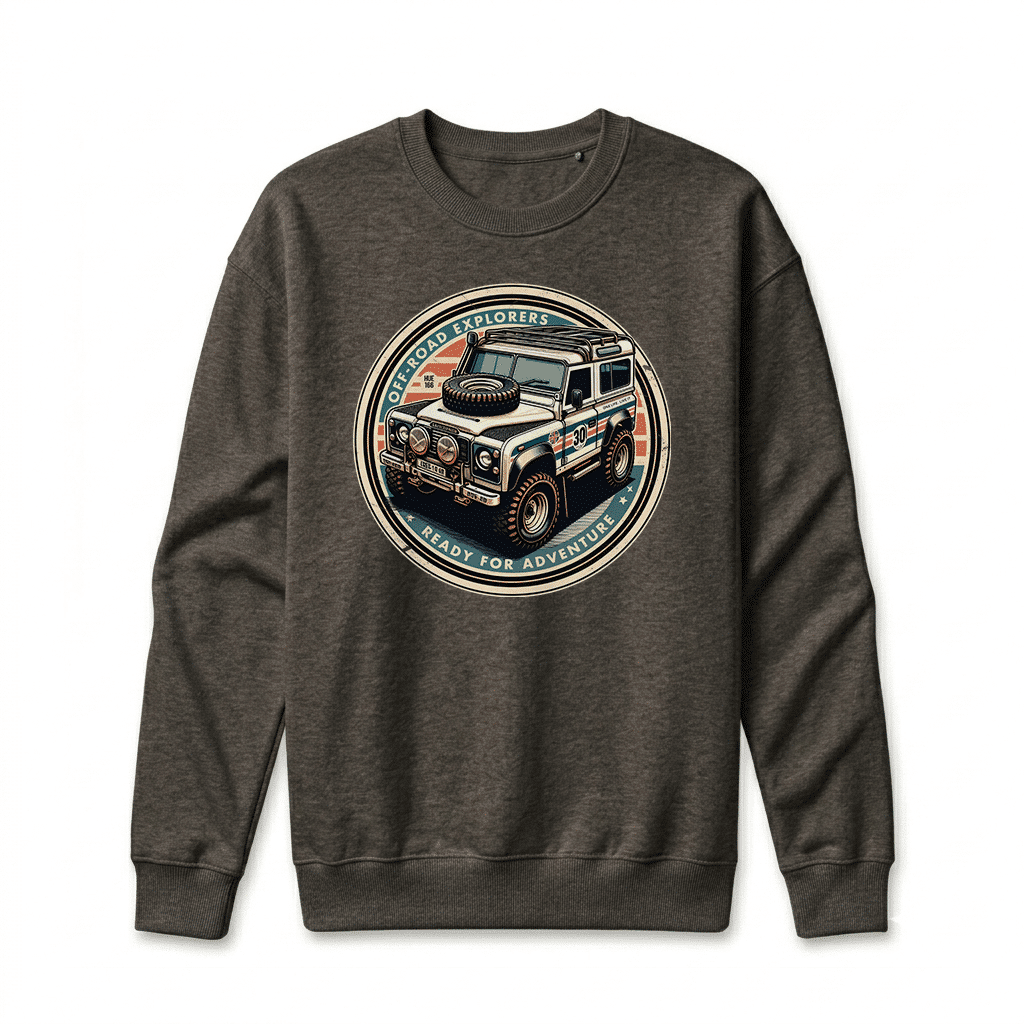 Sweatshirt Land Rover Defender 90 - Vintage Black Sweatshirt Land Rover Defender 90 - Vintage Black