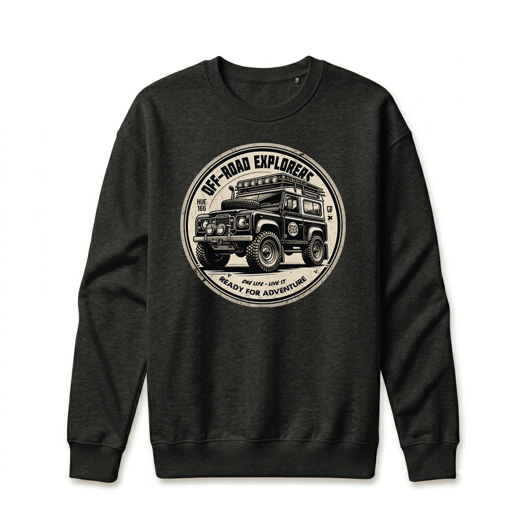 Sweatshirt Land Rover Series - Black Sweatshirt Land Rover Series - Black