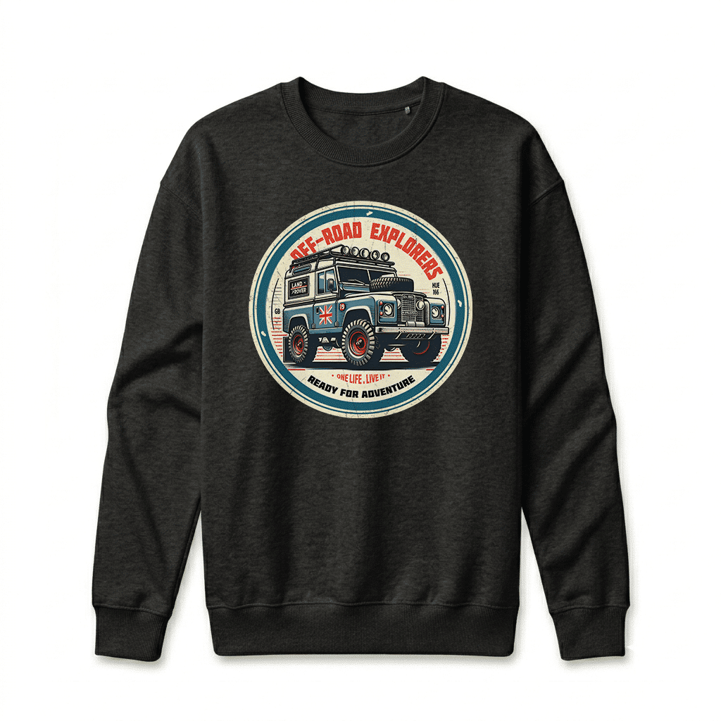 Sweatshirt Land Rover Series - Black Sweatshirt Land Rover Series - Black