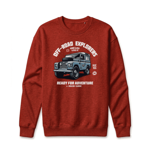 Sweatshirt Land Rover Series - Cardinal