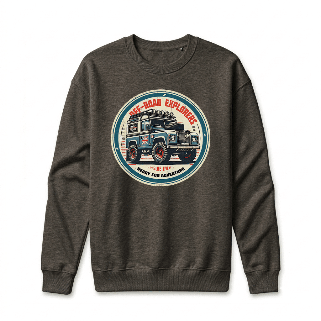 Sweatshirt Land Rover Series - Vintage Black Sweatshirt Land Rover Series - Vintage Black