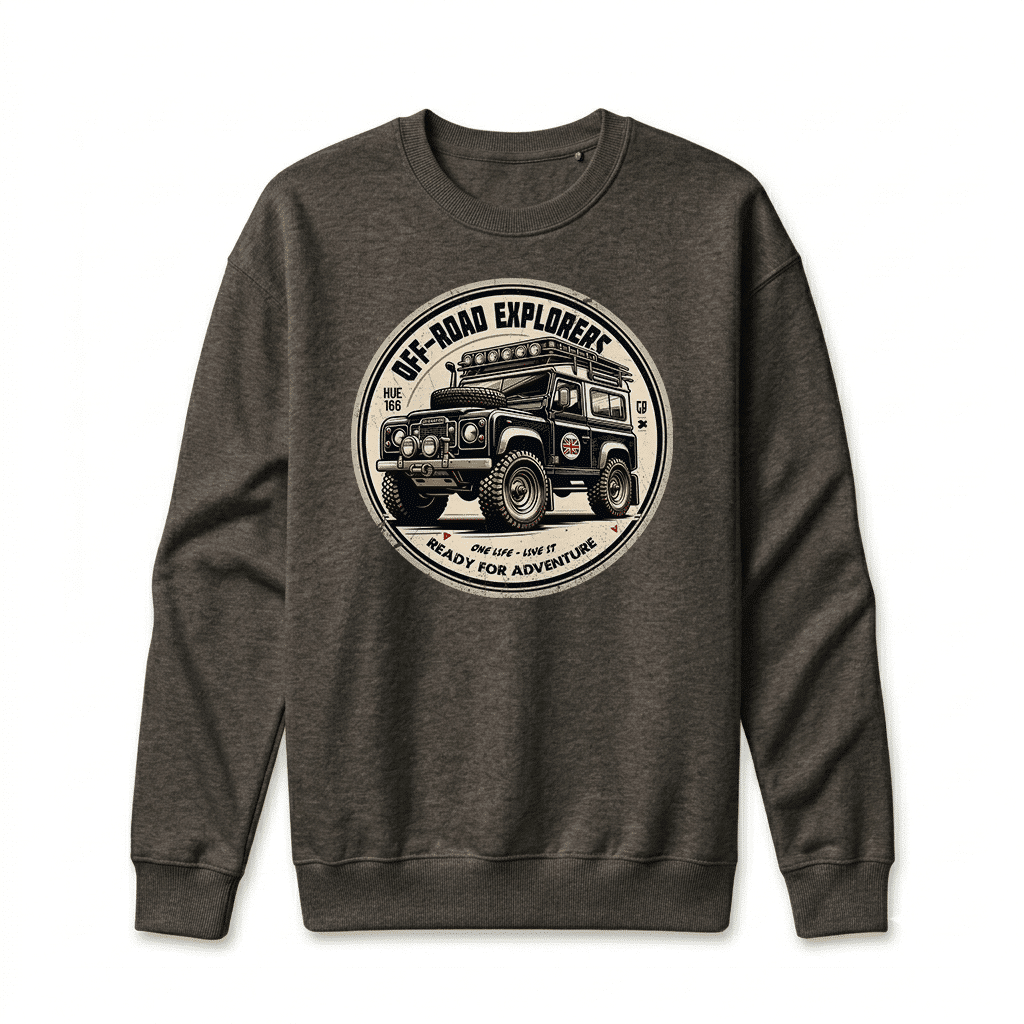 Sweatshirt Land Rover Series - Vintage Black Sweatshirt Land Rover Series - Vintage Black