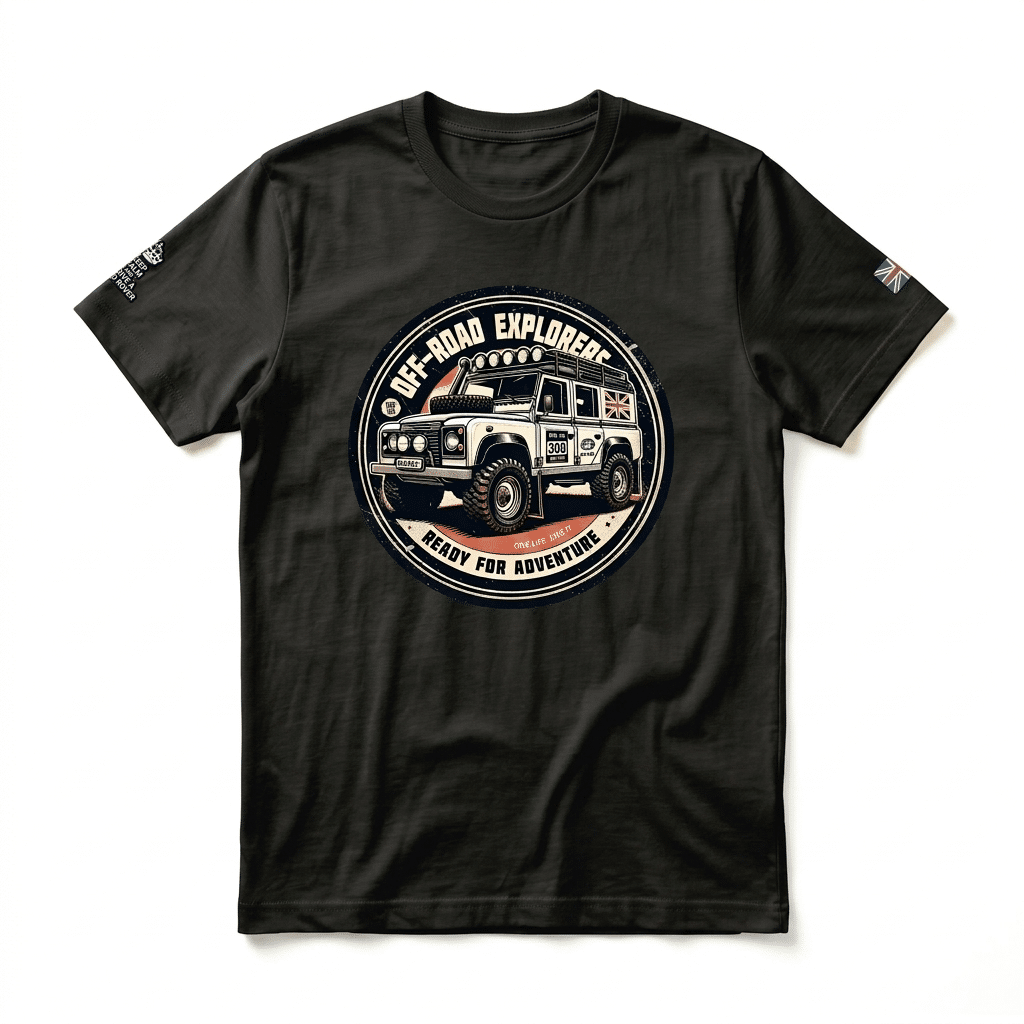 T-shirt Land Rover Defender 110 - Black Heather T-shirt Land Rover Defender 110 - Black Heather