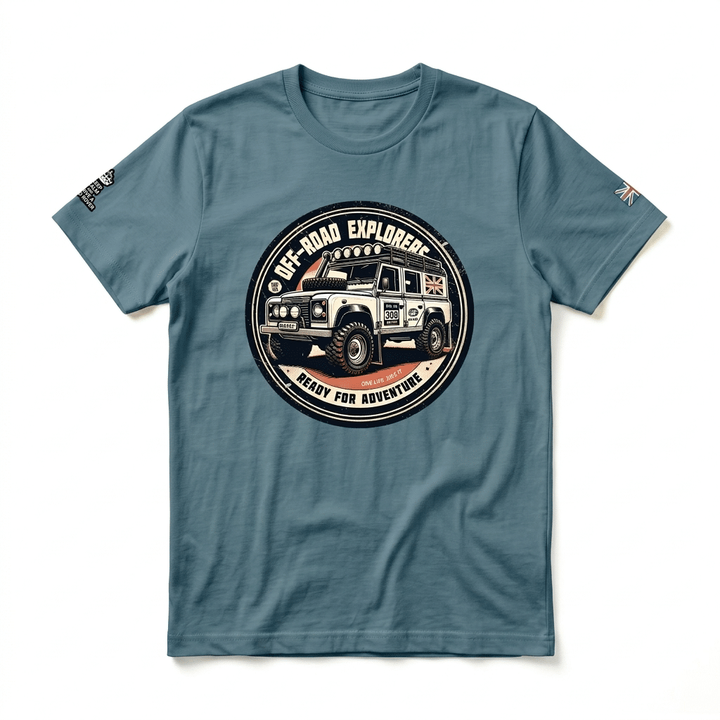 T-shirt Land Rover Defender 110 - Heather Deep Teal T-shirt Land Rover Defender 110 - Heather Deep Teal