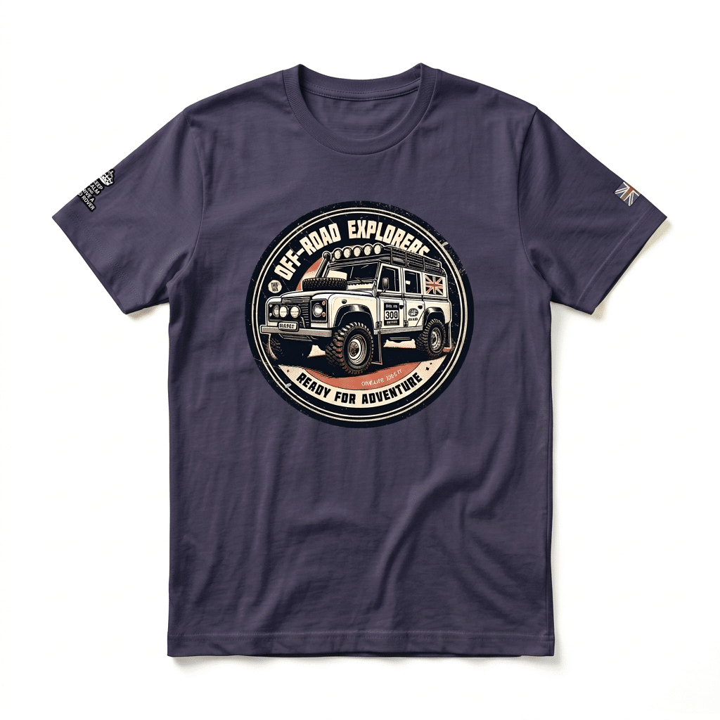 T-shirt Land Rover Defender 110 - Heather Midnight Navy T-shirt Land Rover Defender 110 - Heather Midnight Navy
