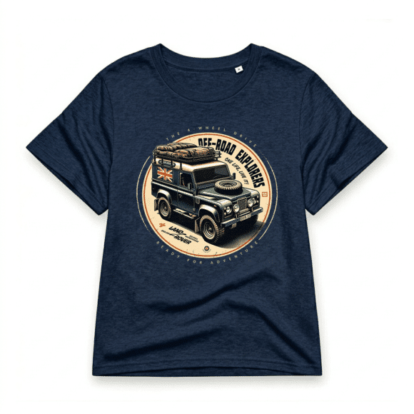 T-shirt Land Rover Defender 90 - French-Navy