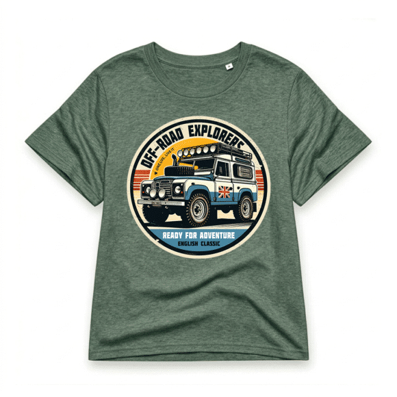 T-shirt Land Rover Defender 90 - Green Bay