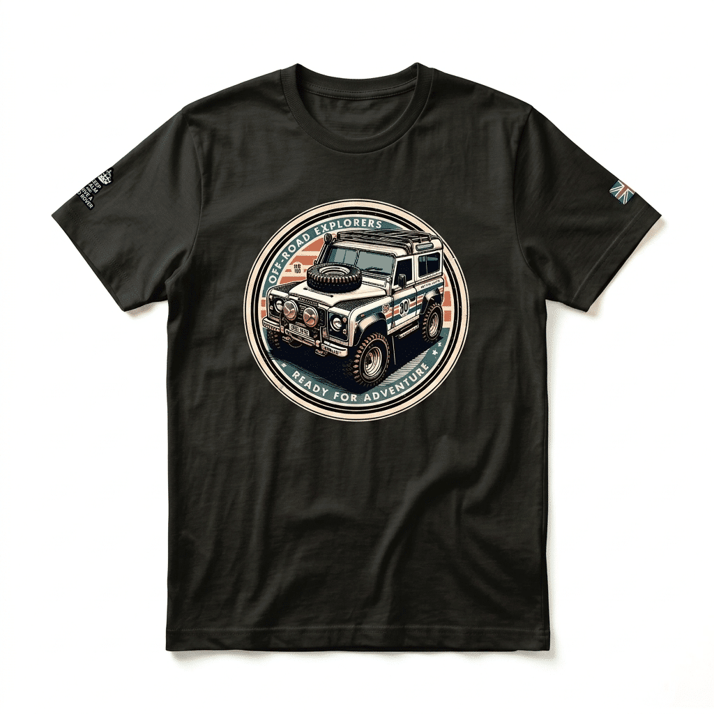 T-shirt Land Rover Series - Black Heather T-shirt Land Rover Series - Black Heather