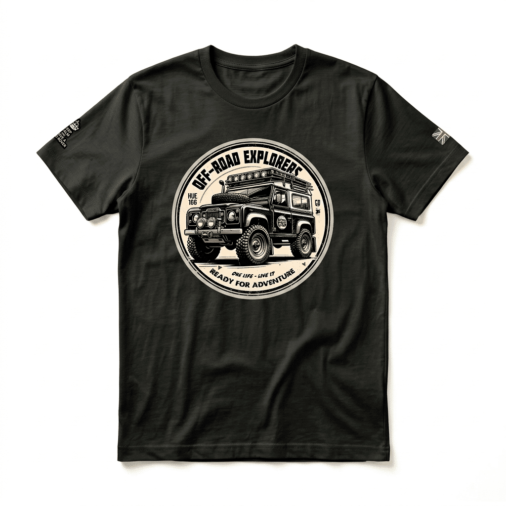 T-shirt Land Rover Series - Black Heather T-shirt Land Rover Series - Black Heather