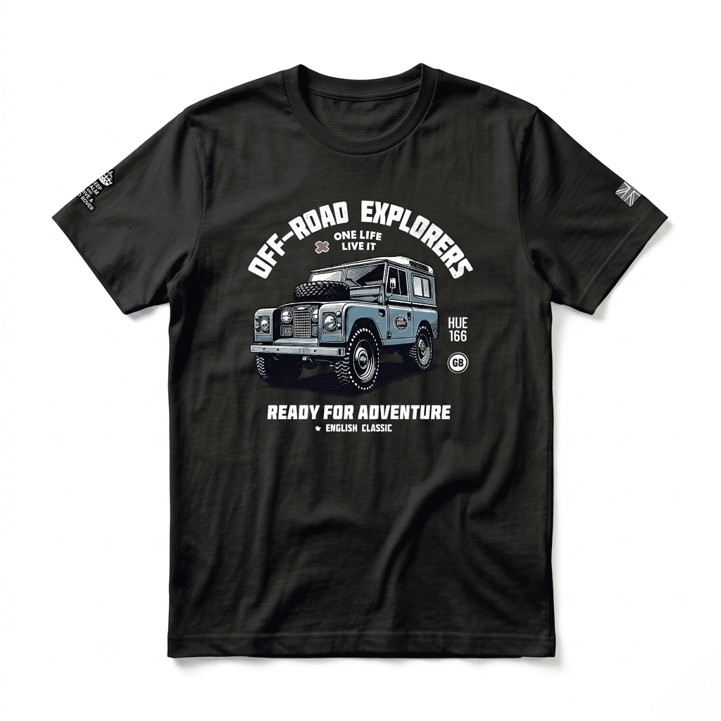 T-shirt Land Rover Series - Black Heather T-shirt Land Rover Series - Black Heather