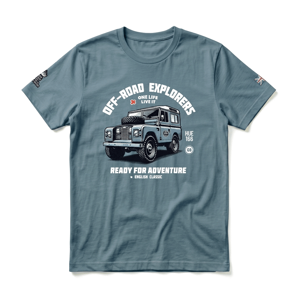 T-shirt Land Rover Series - Heather Deep Teal T-shirt Land Rover Series - Heather Deep Teal