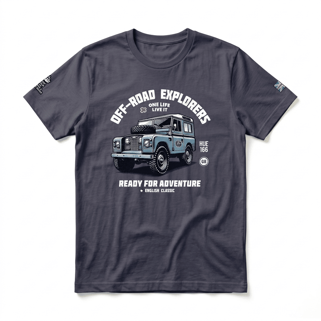 T-shirt Land Rover Series - Heather Midnight Navy T-shirt Land Rover Series - Heather Midnight Navy
