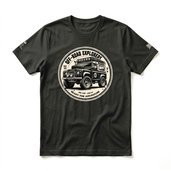 T-shirt Land Rover Series - Vintage Black