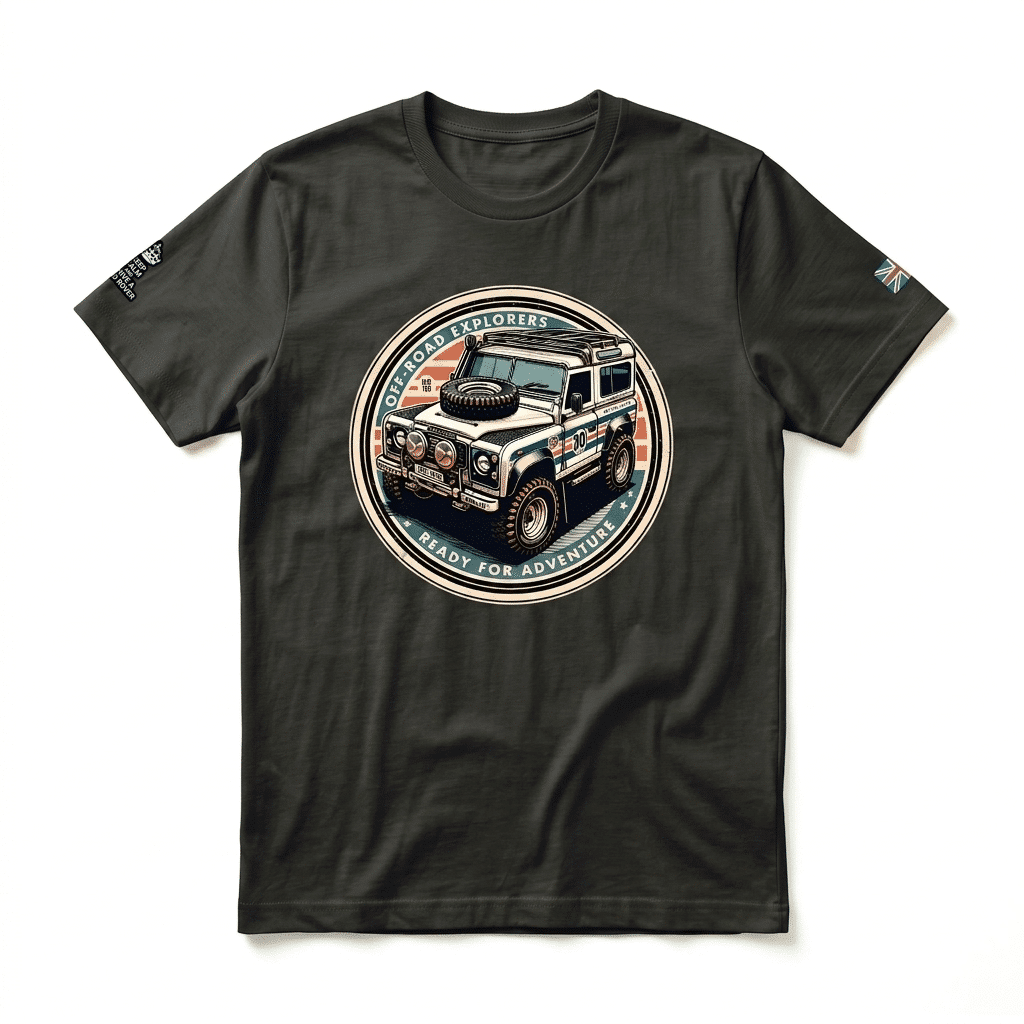T-shirt Land Rover Series - Vintage Black T-shirt Land Rover Series - Vintage Black